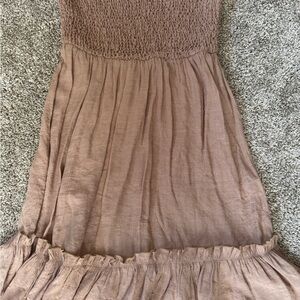 Pre loved SHEIN size large Brown Strapless Mini Dress
